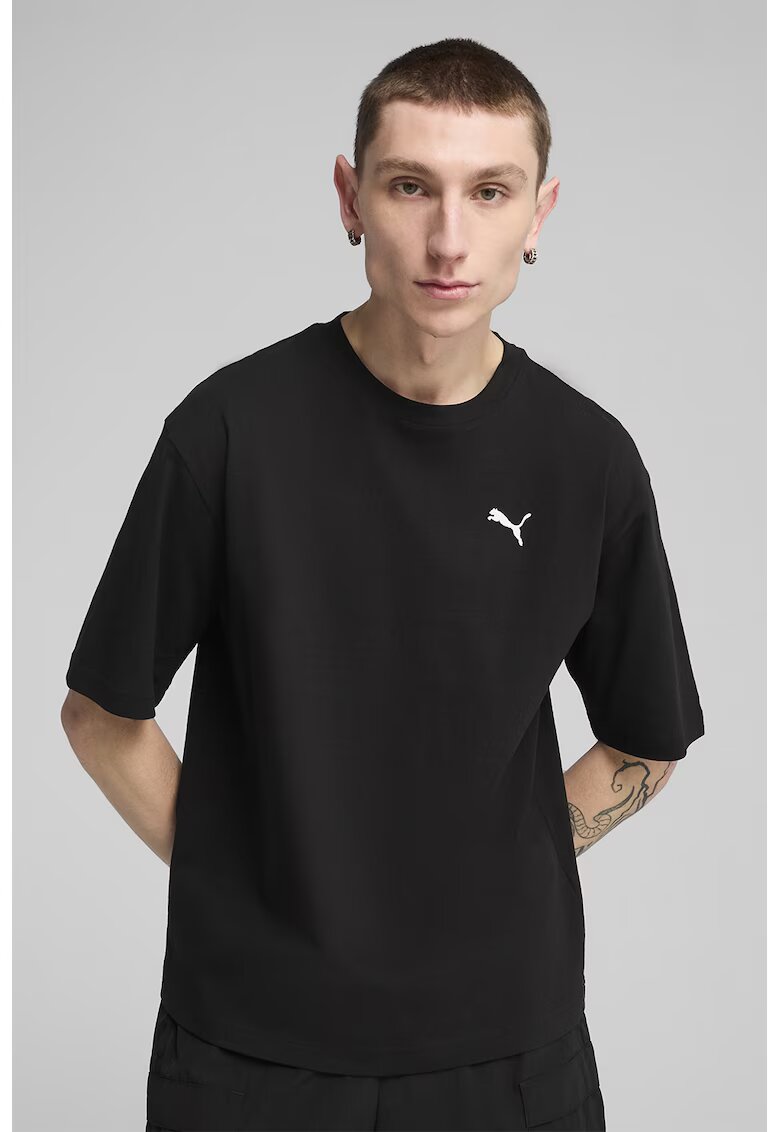Puma Tricou de bumbac cu decolteu la baza gatului -