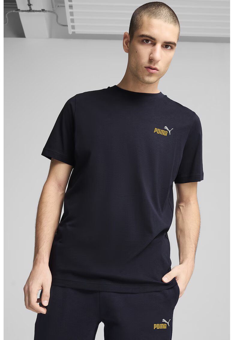 Puma Tricou de bumbac cu decolteu la baza gatului ESS Boxy Tee - Albastru ultramarin