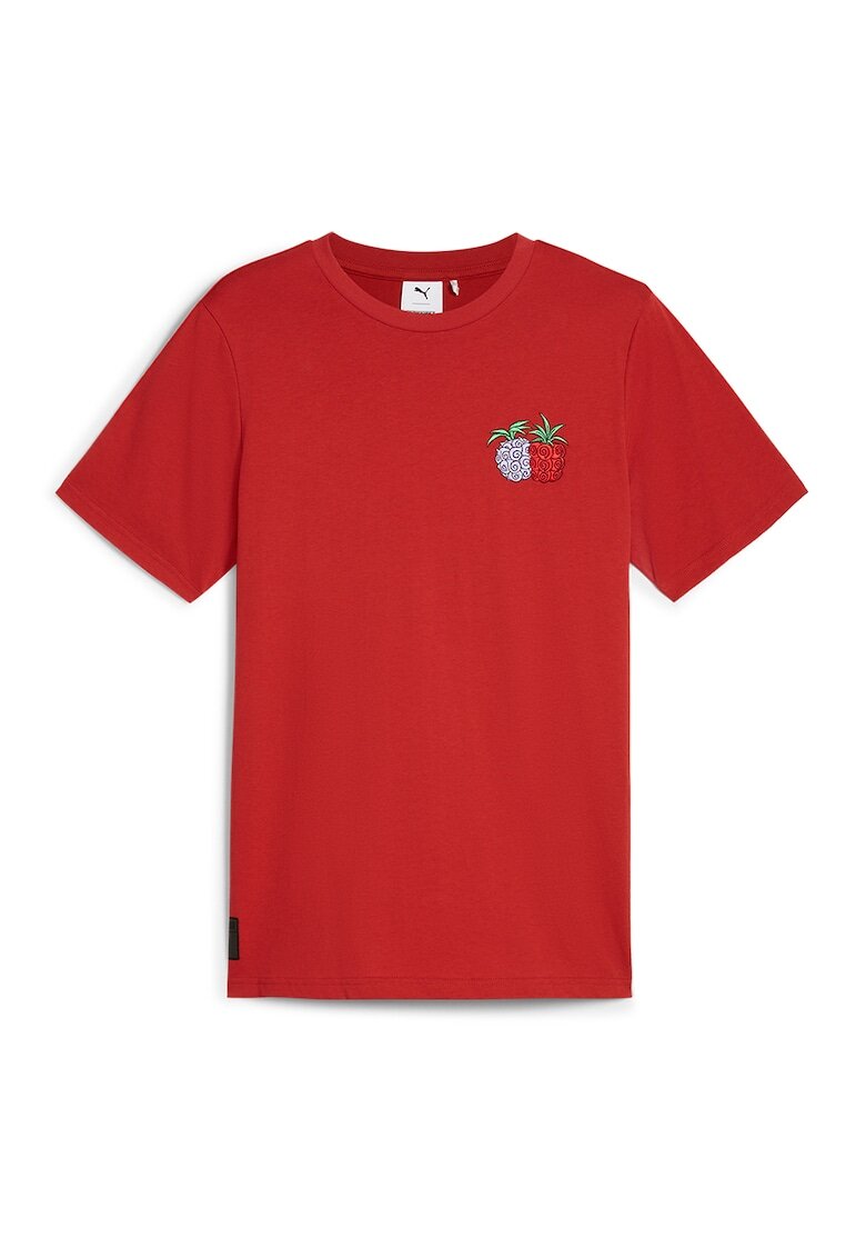 Puma Tricou de bumbac cu decolteu la baza gatului - Rosu