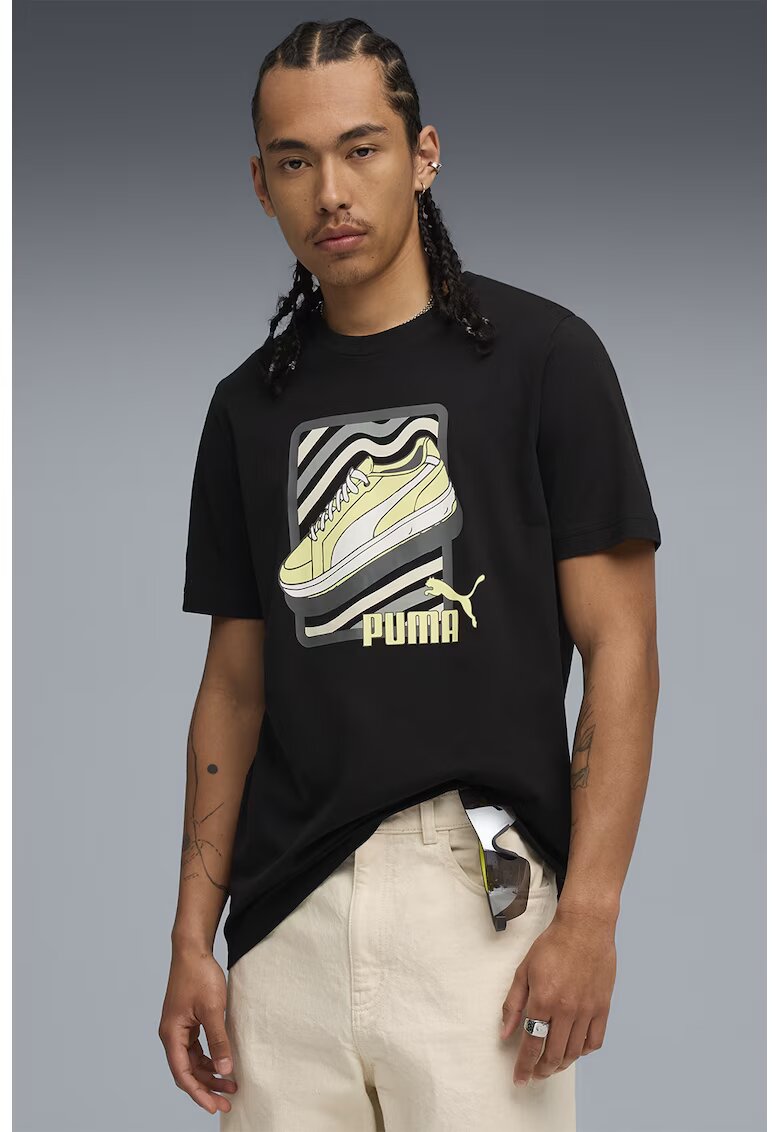 Puma Tricou de bumbac cu imprimeu grafic - Negru
