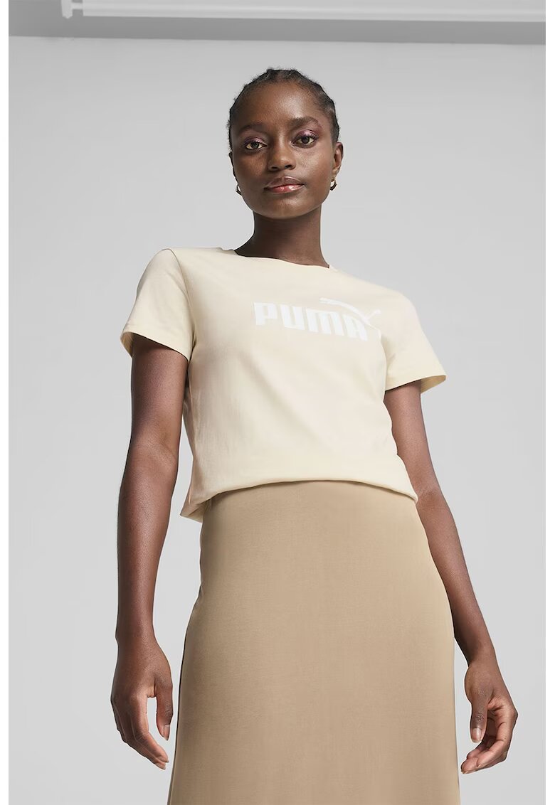 Puma Tricou de bumbac ESS No. 1 - Bej deschis