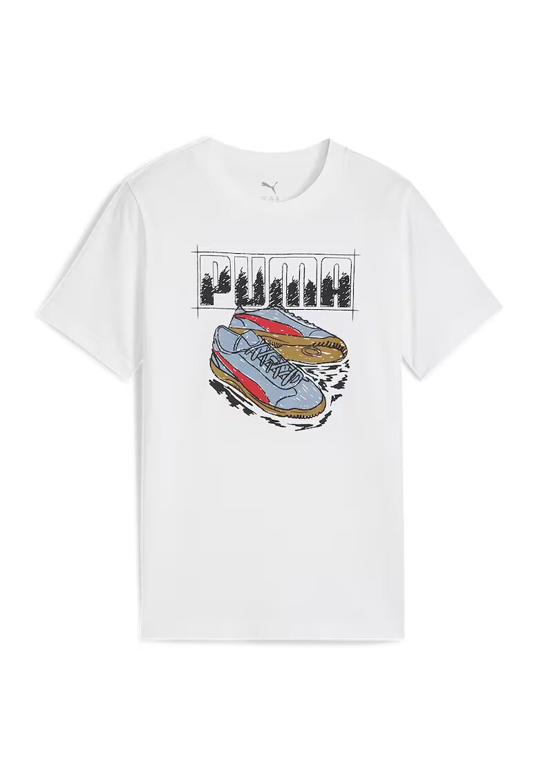 Puma Tricou de bumbac Graphic Sneaker - Alb optic