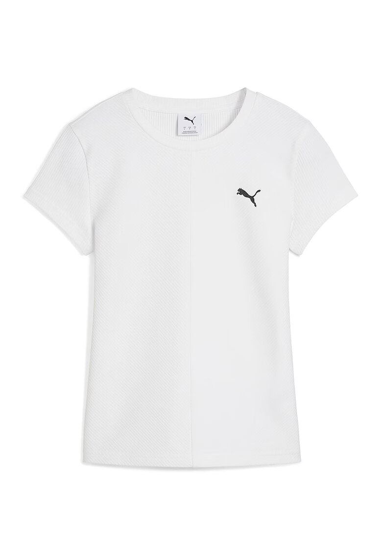 Puma Tricou din amestec de bumbac cu logo - Alb optic