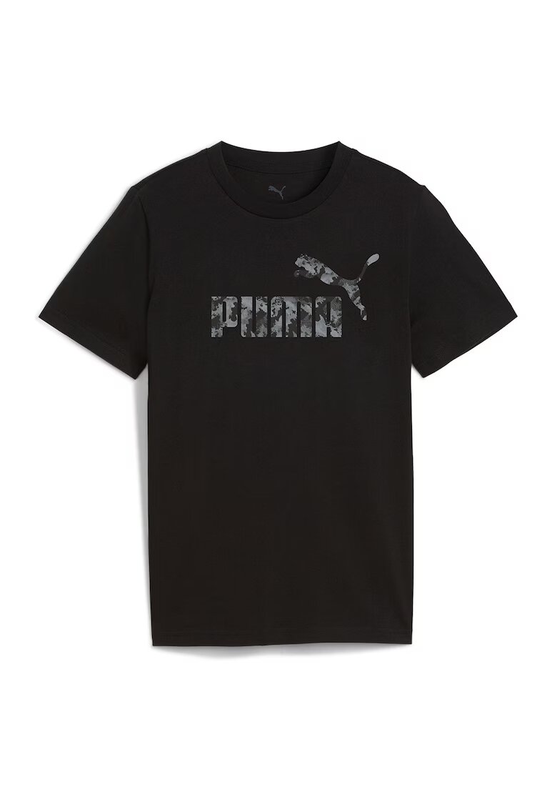 Puma Tricou din bumbac cu imprimeu logo - Negru/Gri