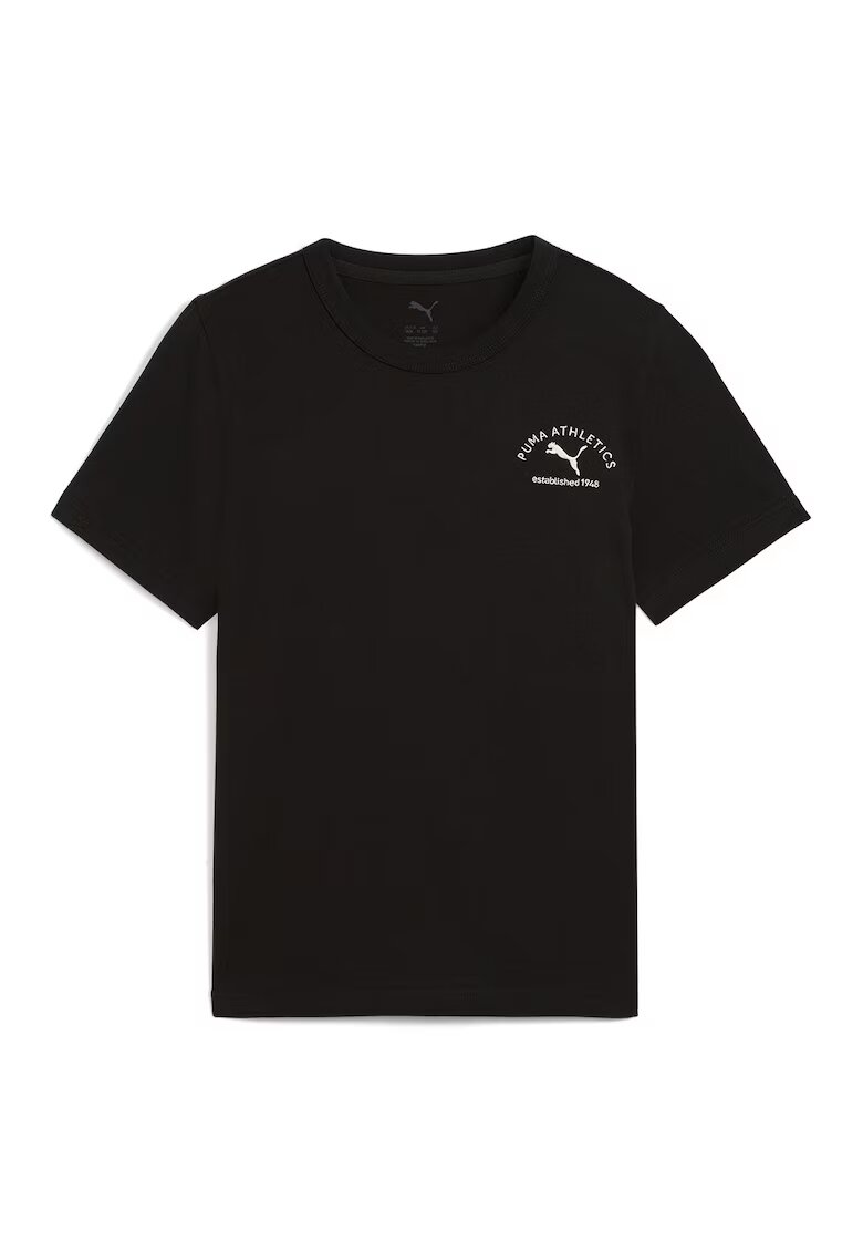 Puma Tricou din bumbac cu imprimeu - Negru/Crem