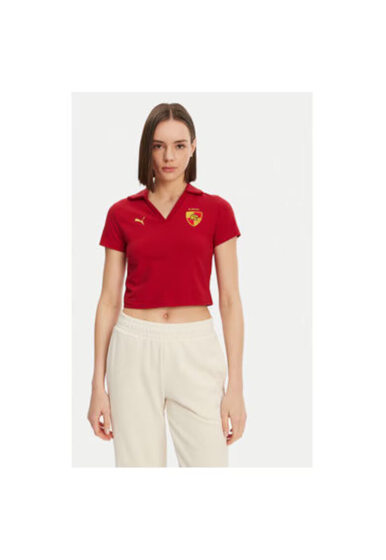 Puma Tricou Polo dama 630097 - Bumbac/Bumbac - Rosu - Rosu