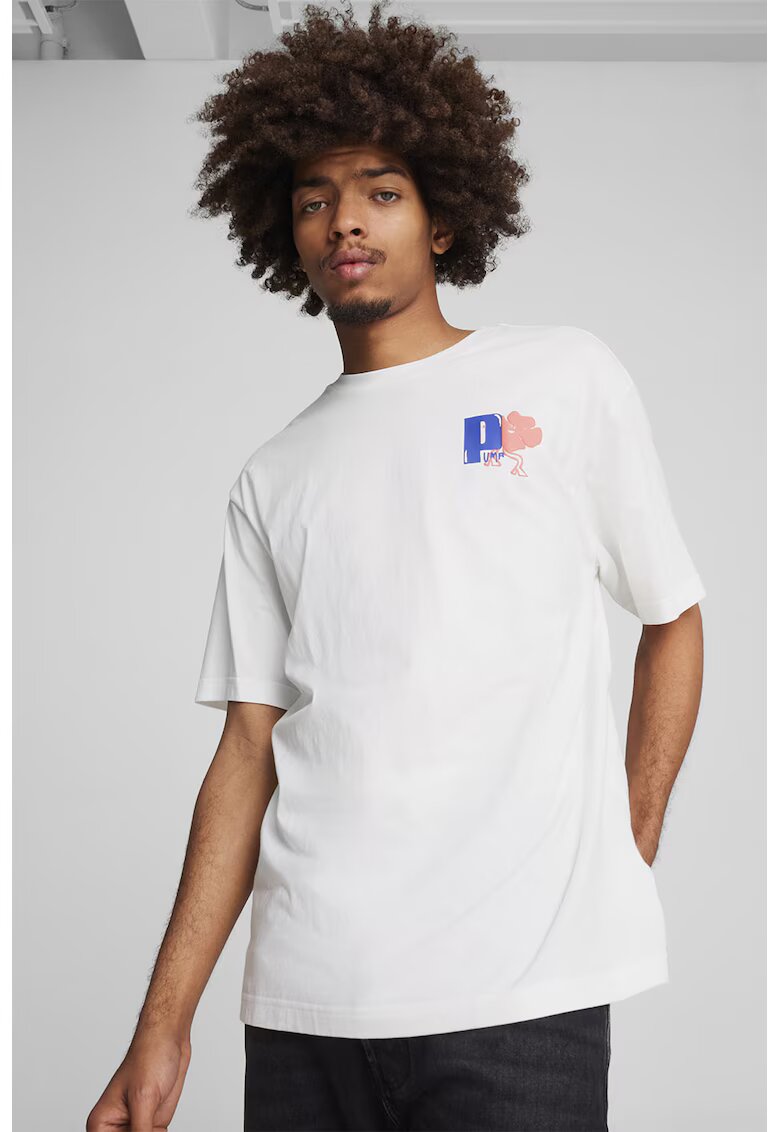 Puma Tricou relaxed fit Graphics Growth - Roz somon/Alb optic/Albastru