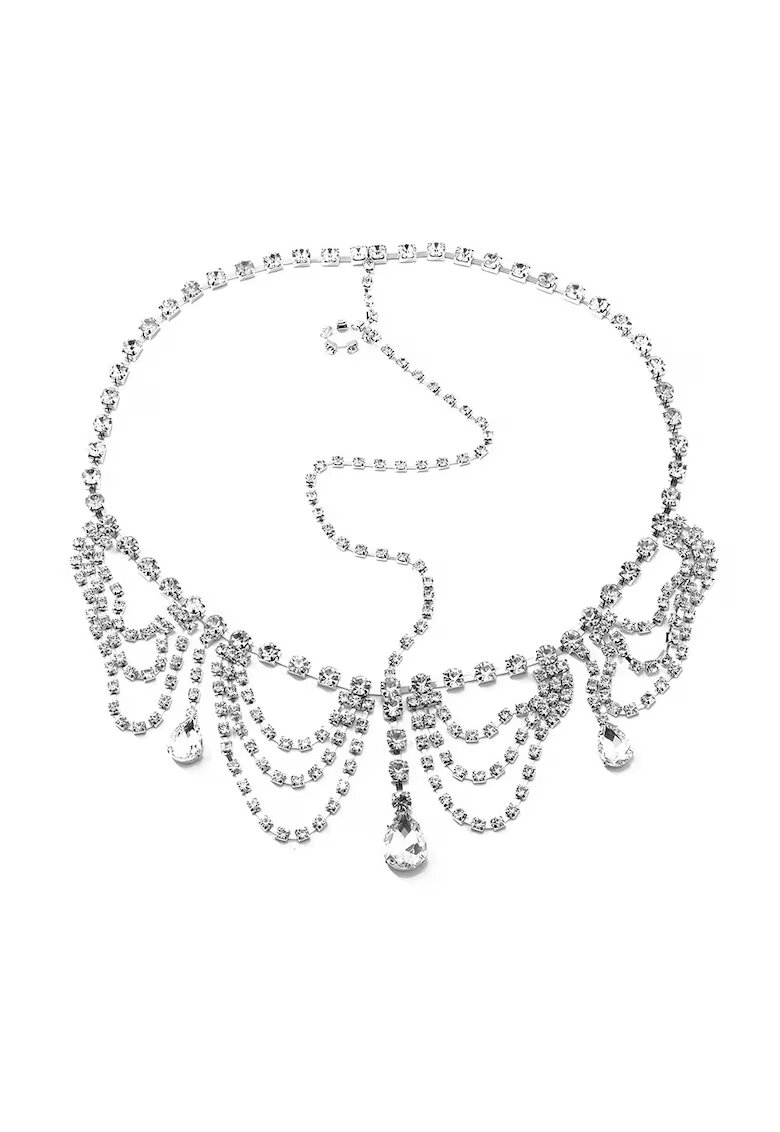 Pursehuit Accesoriu de cap - argintiu - cu pietre - Faidra C9 -