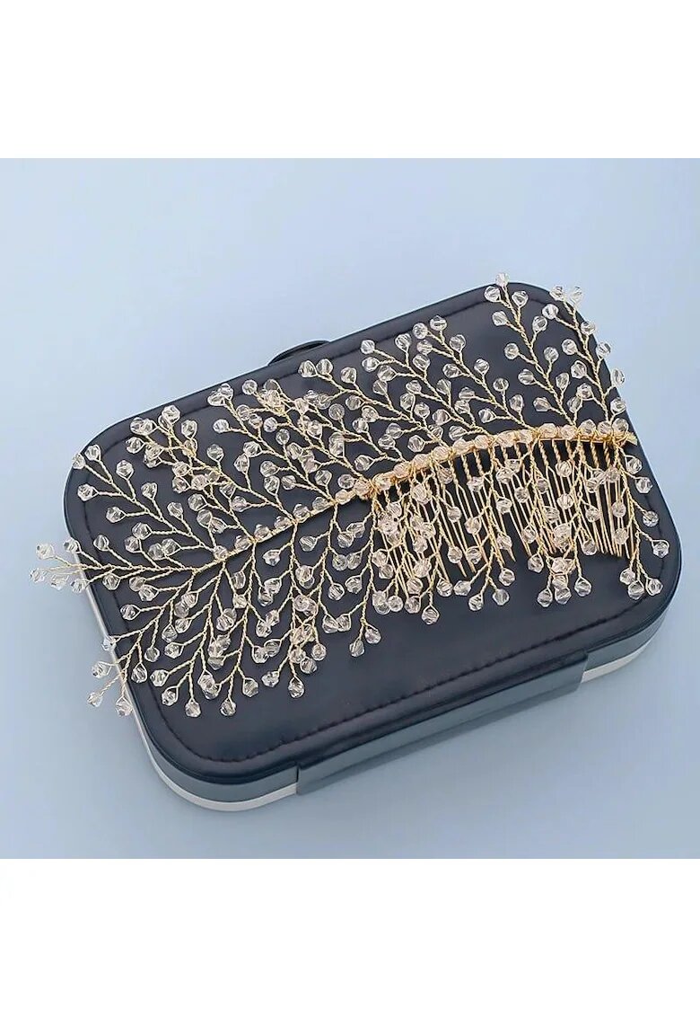 Pursehuit Accesoriu de par - auriu - cu cristale - Maksim C4 -