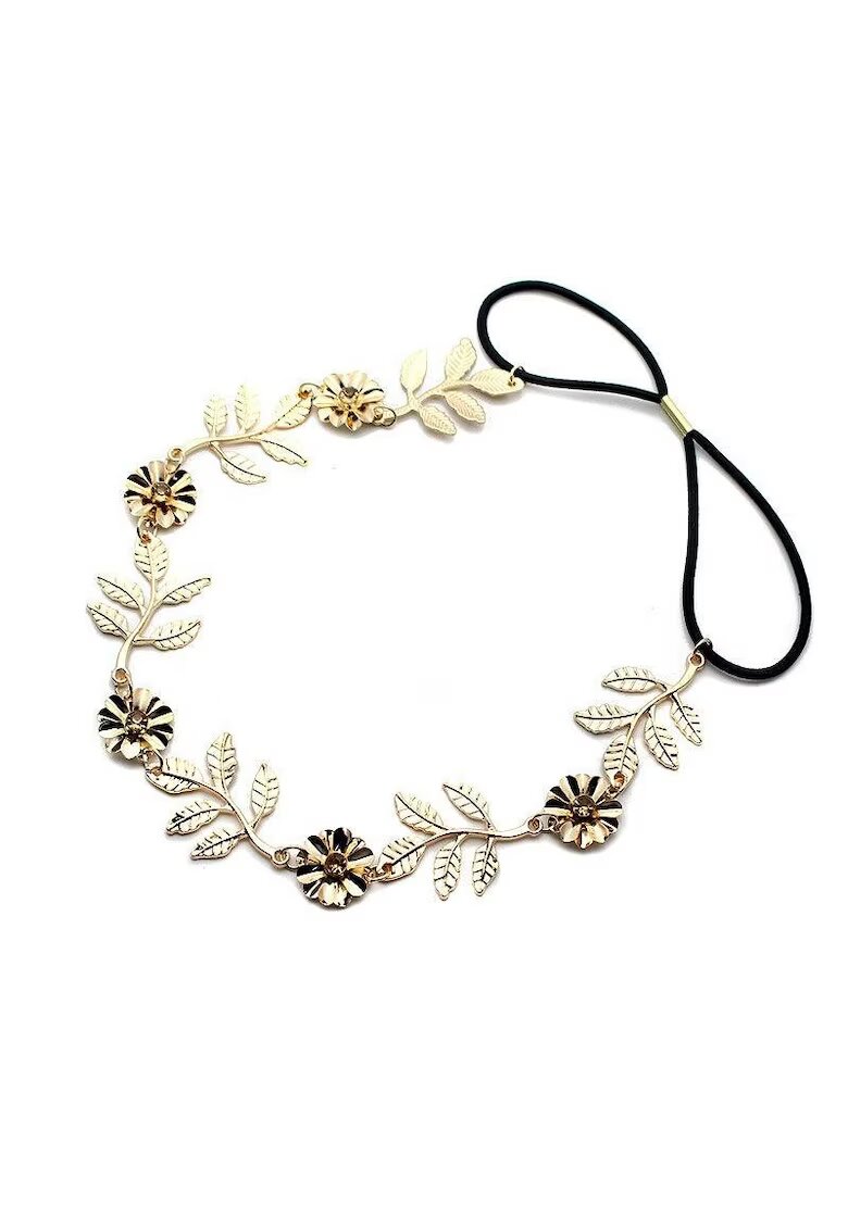 Pursehuit Accesoriu par - auriu - cu frunzulite si elastic - Annagrete C4 -