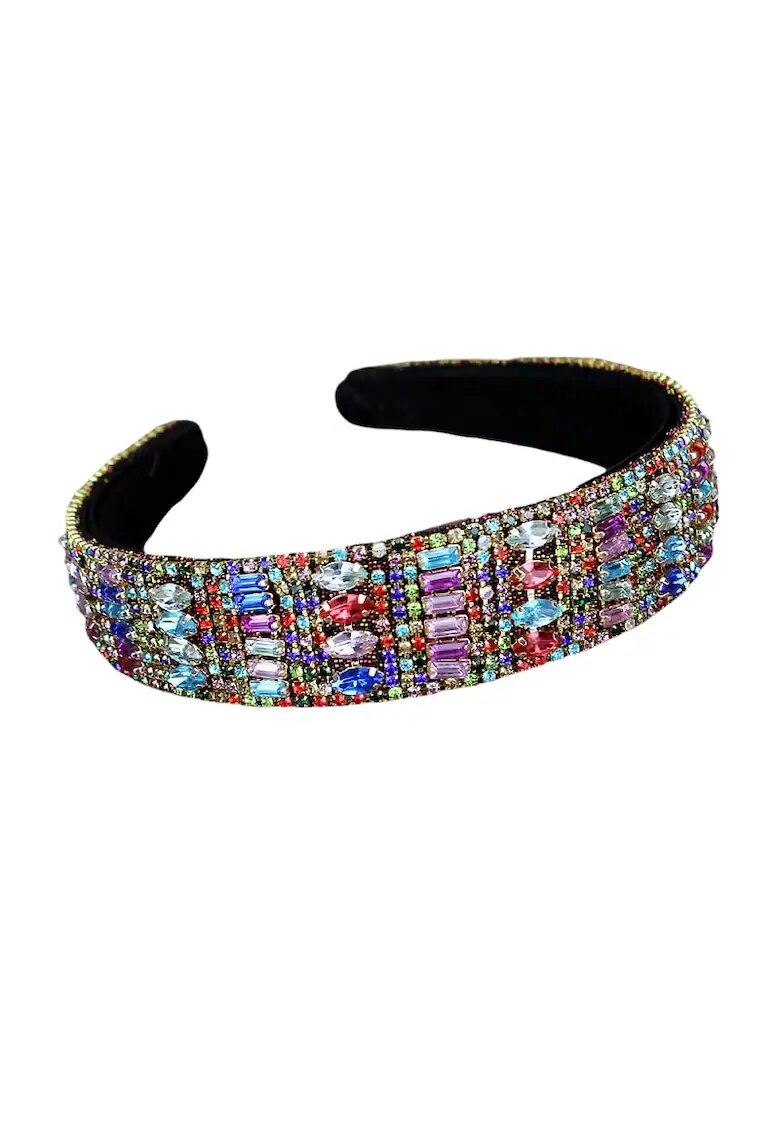 Pursehuit Bentita neagra - cu pietre multicolore - Elda C7 -