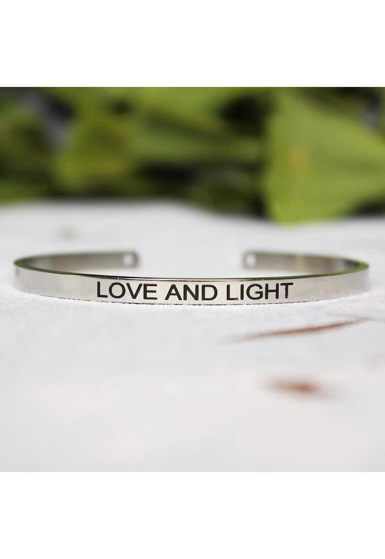 Pursehuit Bratara ajustabila - argintie - gravata Love and Light - Asma P7 -