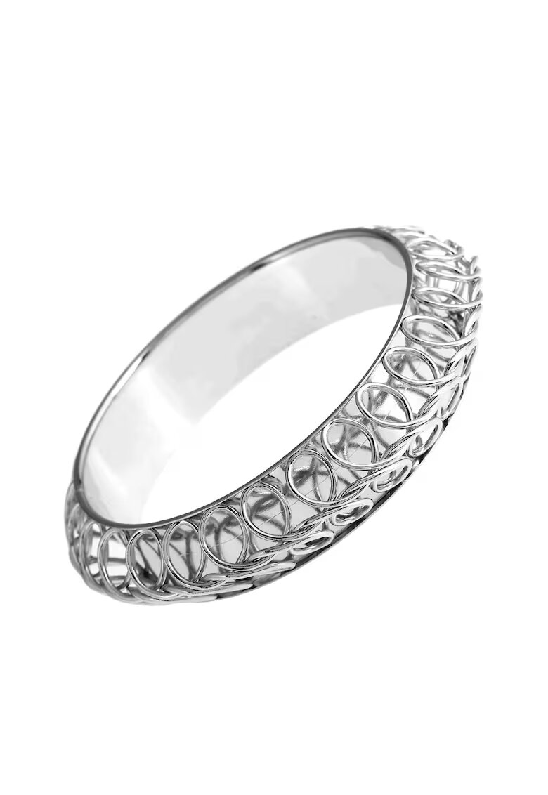 Pursehuit Bratara argintie - cu metal impletit - 21.5 cm - Odine C2