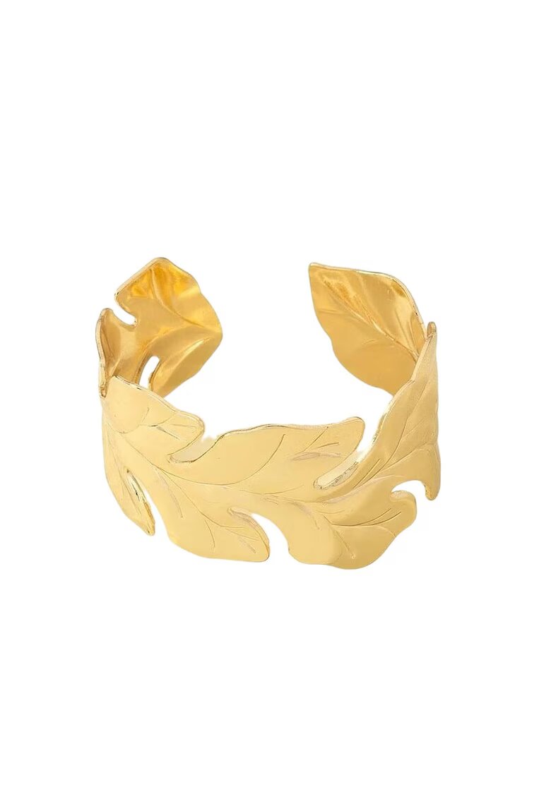 Pursehuit Bratara aurie - ajustabila - forma de frunza - Roda C9