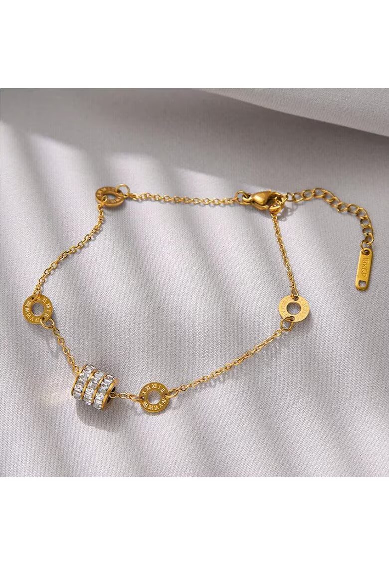 Pursehuit Bratara aurie - din otel inoxidabil - suflata cu aur 18k - Bentina C2