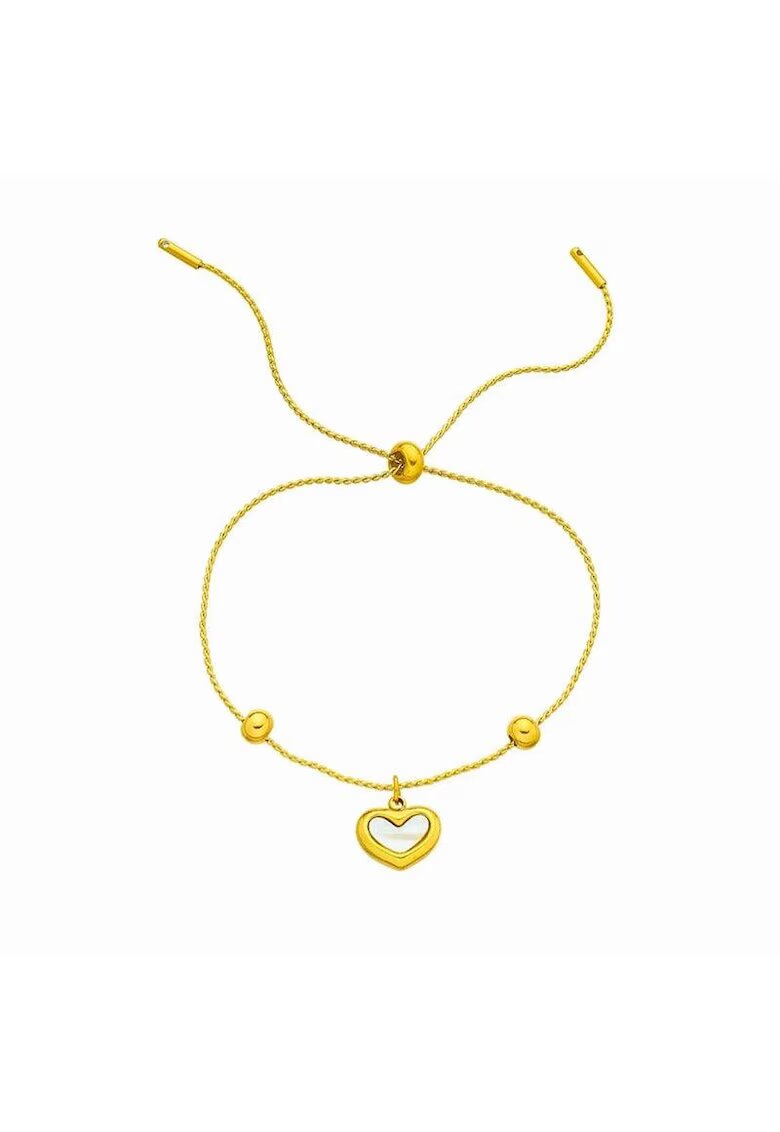 Pursehuit Bratara aurie - din otel inoxidabil - suflata cu aur 18k - cu inima - Elsebe C3