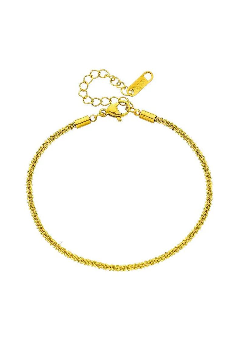 Pursehuit Bratara aurie - din otel inoxidabil - suflata cu aur 18k - delicata - Erlanda C3