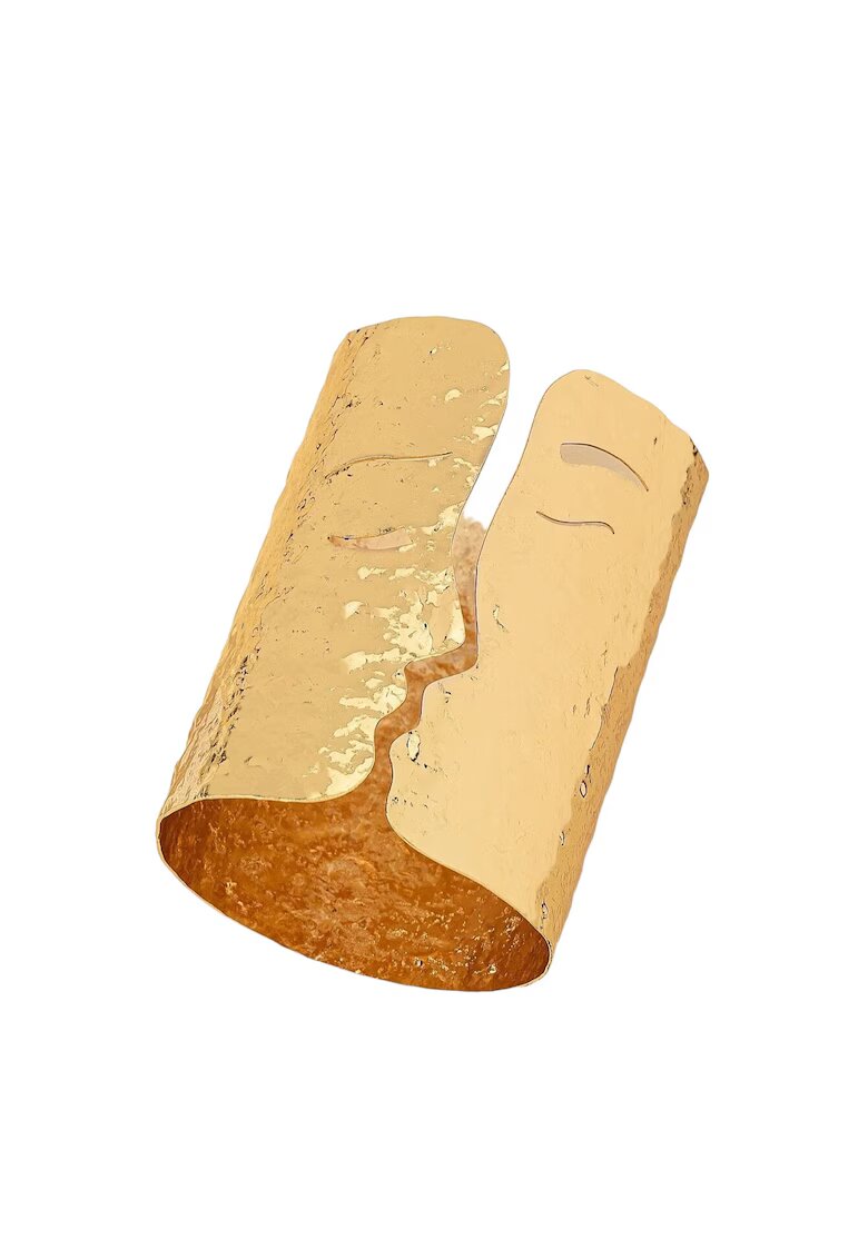 Pursehuit Bratara aurie - lata - forma de indragostiti - Diametru: 6 cm - Pauel C8