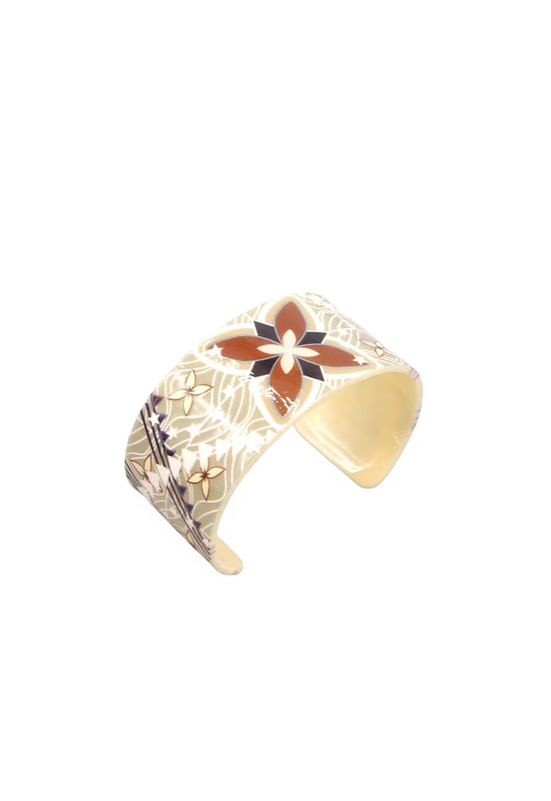 Pursehuit Bratara bej - cu model floral - Adea C1