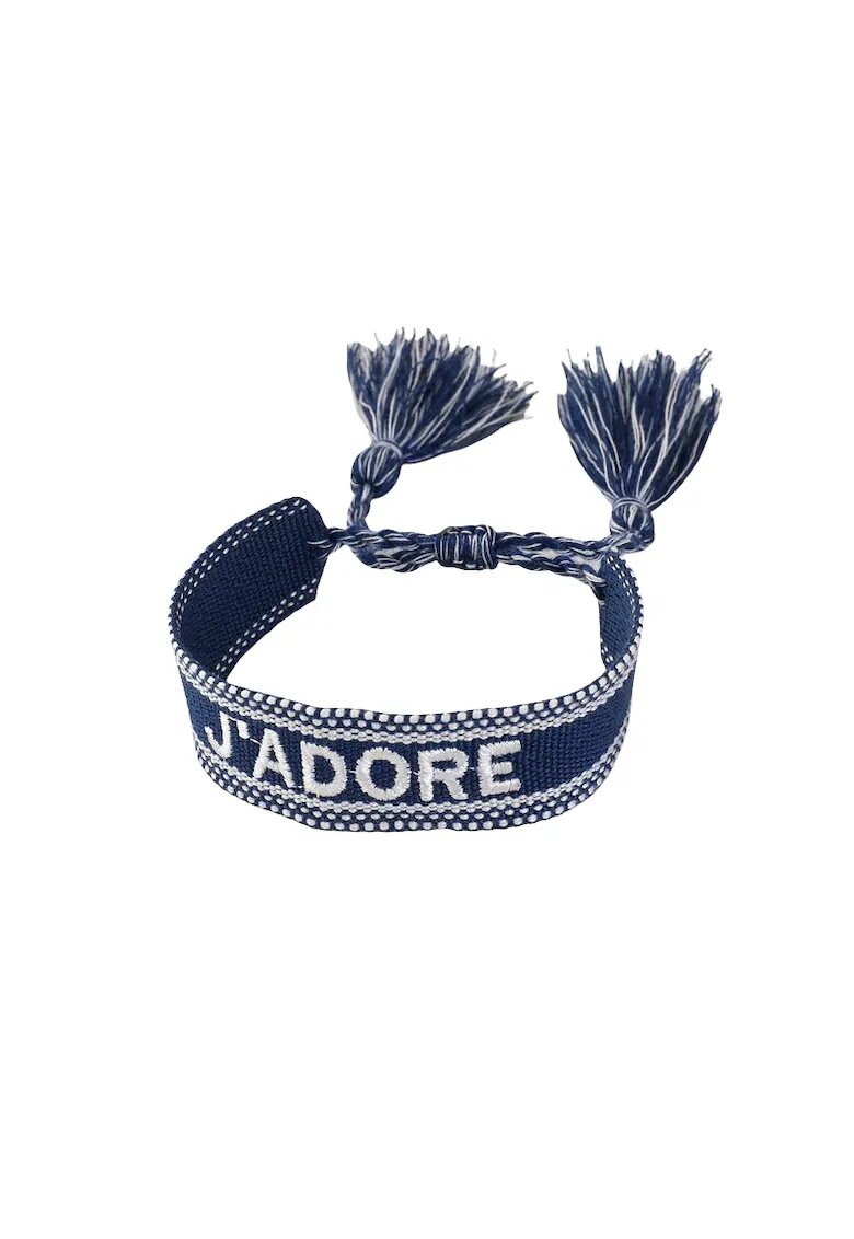 Pursehuit Bratara bleumarin - cu ciucuri - diametru 6 cm - Mariona C1