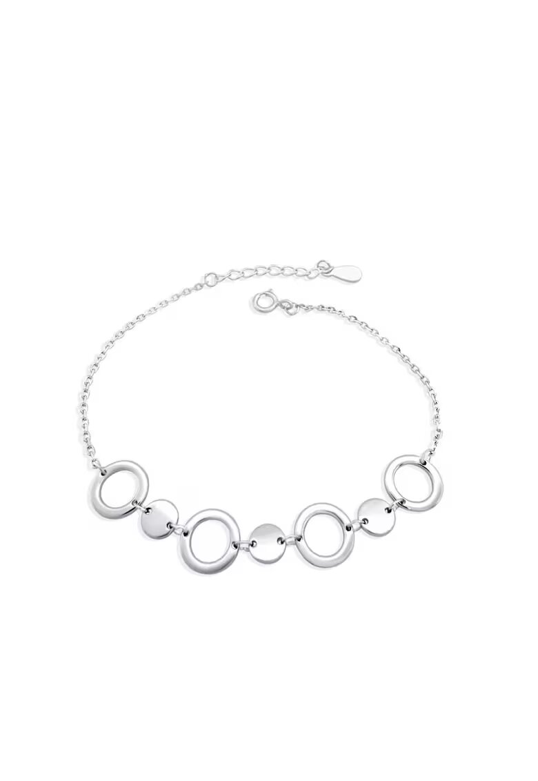 Pursehuit Bratara din argint 925 - rodiat - cu cerculete - Nova C1