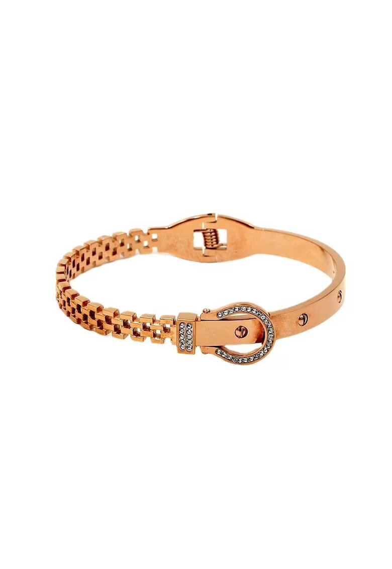Pursehuit Bratara rose gold - forma de fermoar - cu pietre - Naemi C1 -