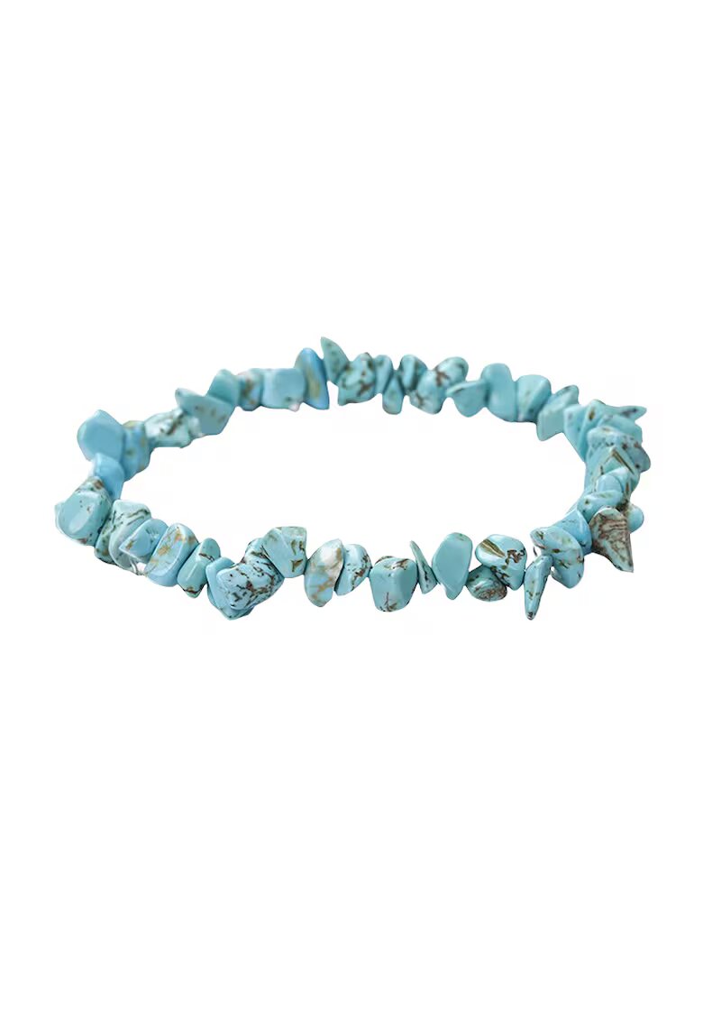 Pursehuit Bratara turquoise - cu pietre - pe elastic - 22 cm - Mariken C1