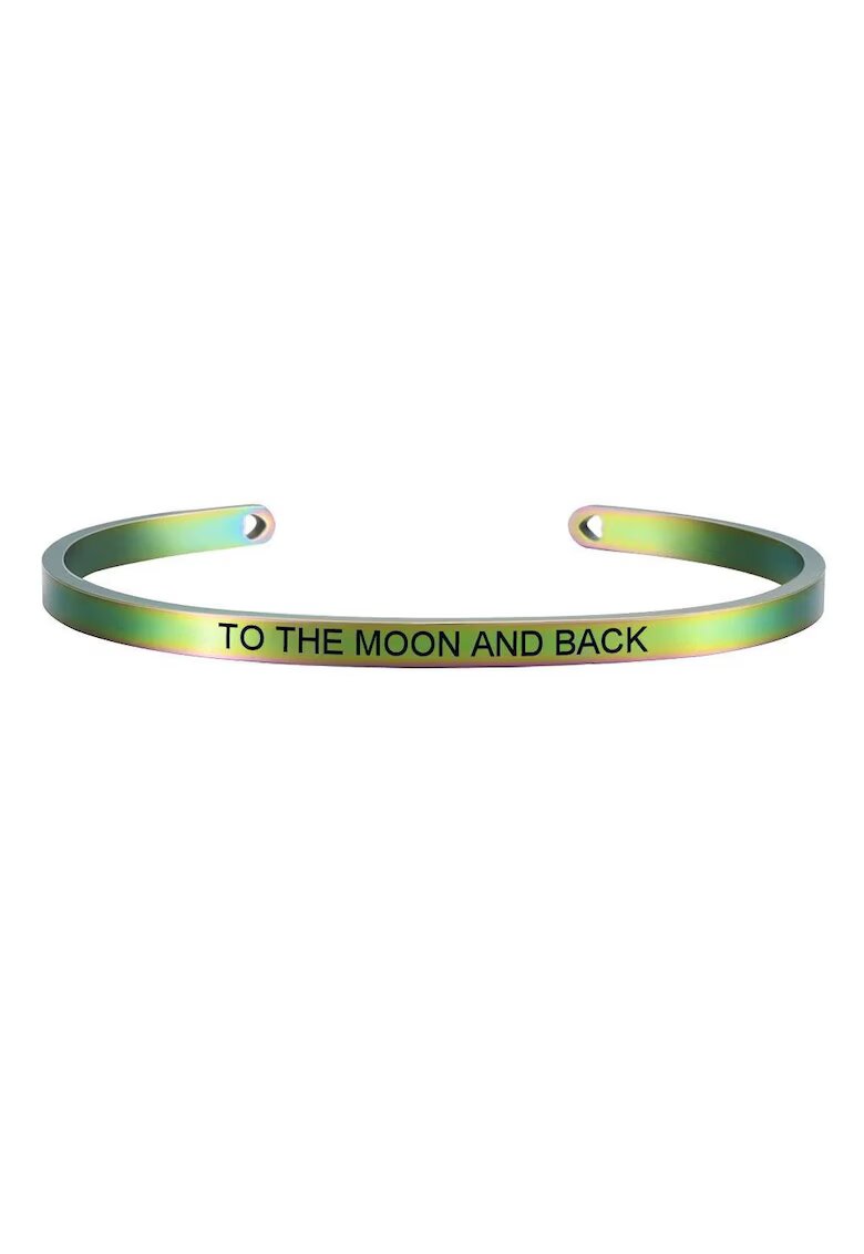 Pursehuit Bratara verde - in degrade - ajustabila - gravata To the moon and back P1 -