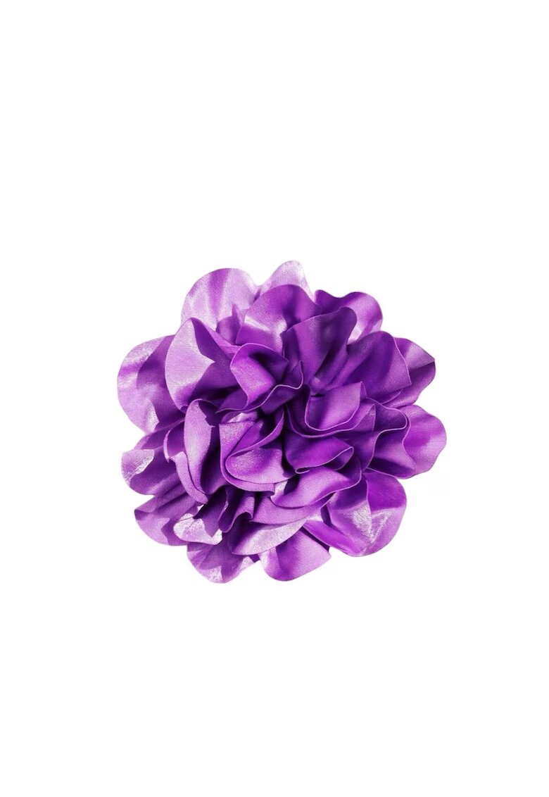 Pursehuit Brosa tip floare supradimensionata - mov - Barbara C12
