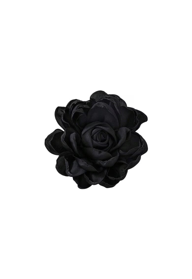 Pursehuit Brosa tip floare supradimensionata - neagra - Beatrix C12