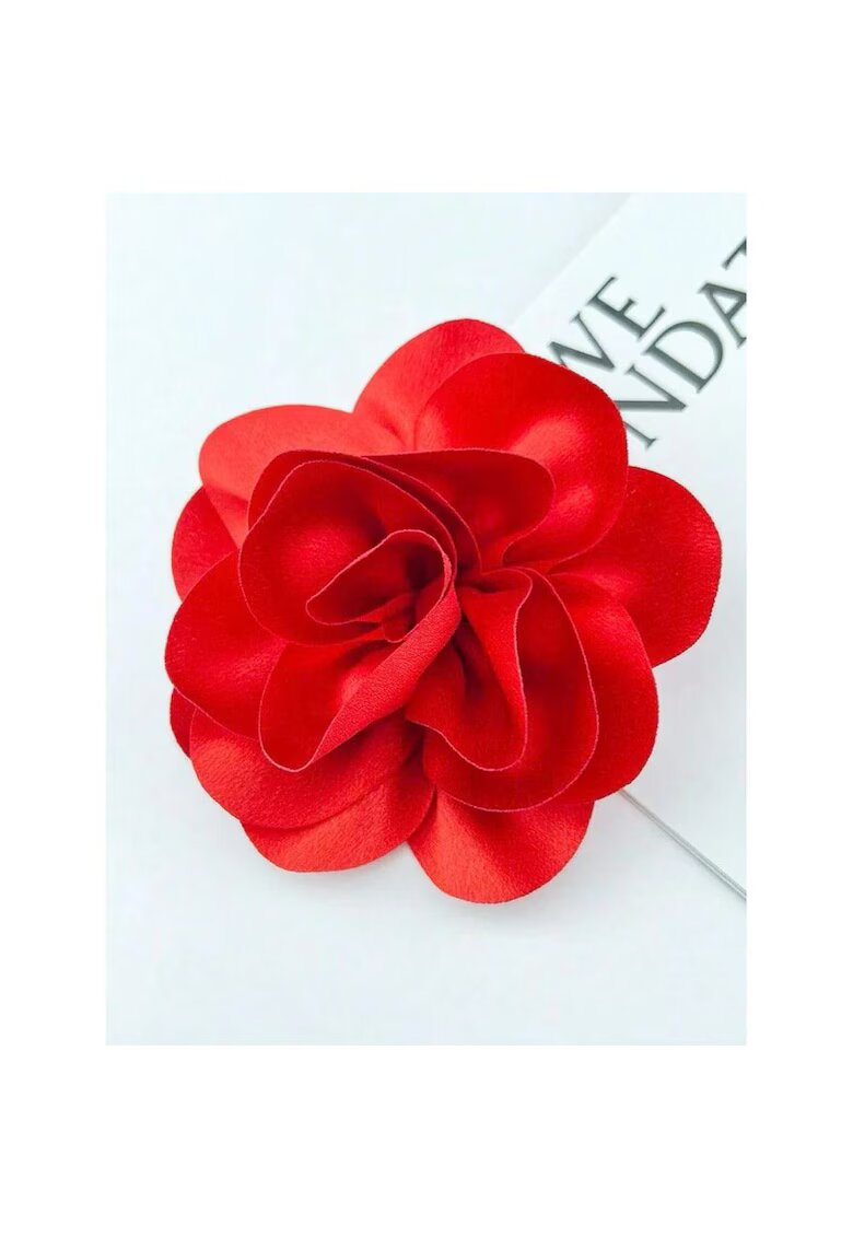 Pursehuit Brosa tip floare supradimensionata - rosie - Aswar C22
