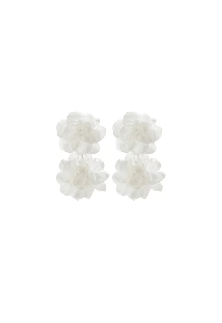 Pursehuit Cercei albi - forma de floare - Berta C16 -
