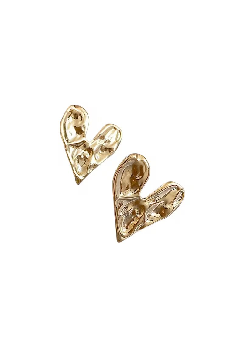 Pursehuit Cercei aurii - cu clips - forma de inima - Inngelil C5 -