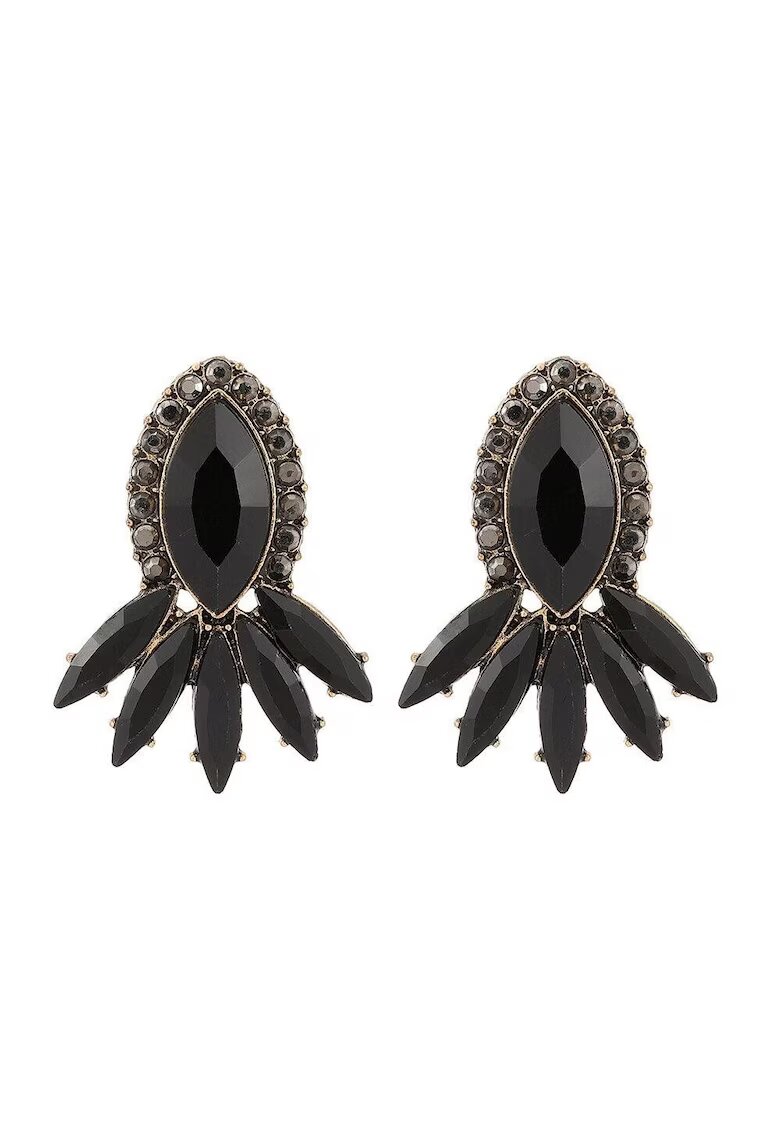 Pursehuit Cercei aurii - cu pietre negre - Essie C9 -