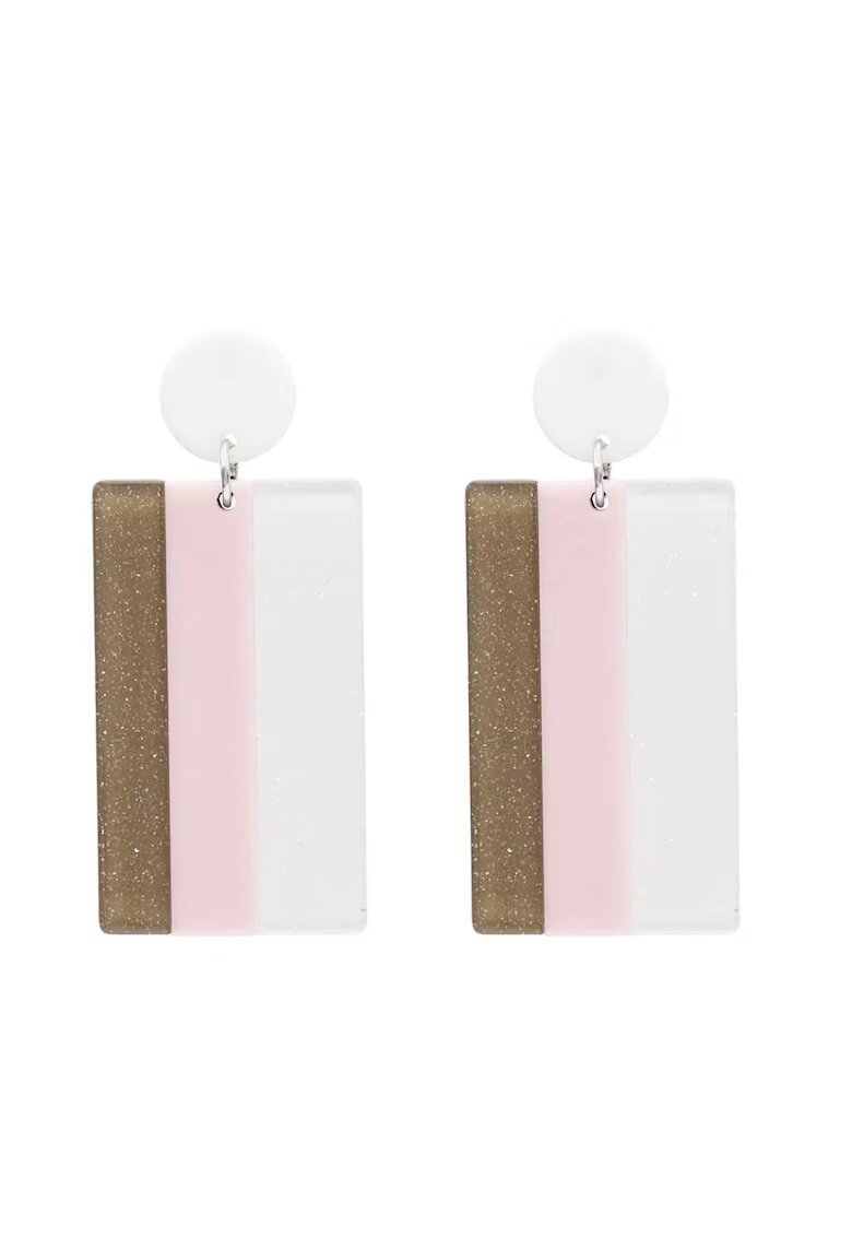 Pursehuit Cercei dreptunghiulari - culori pastel - Rosalyn C6 -