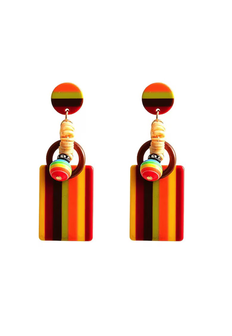 Pursehuit Cercei dreptunghiulari - multicolori - Wendy C2 -