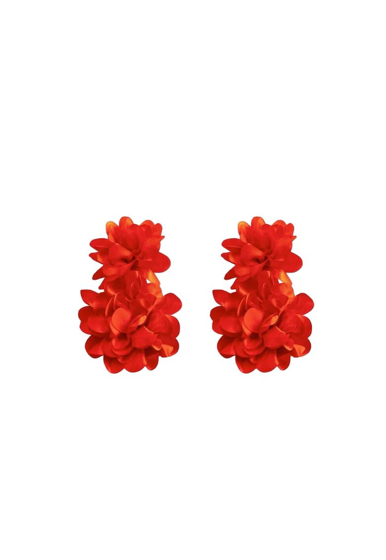 Pursehuit Cercei rosii - forma de floare - Bethany C16 -
