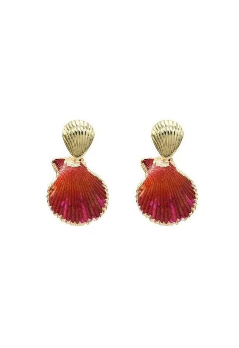 Pursehuit Cercei rosii - forma de scoica - Keren C3 -