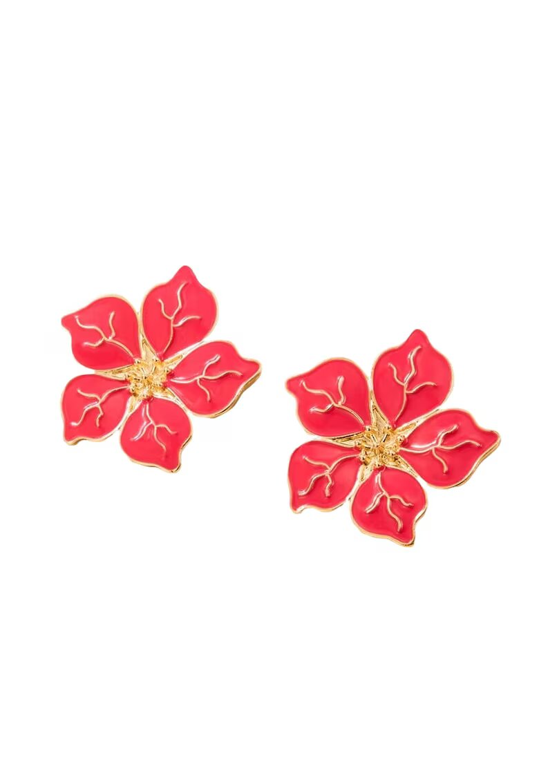 Pursehuit Cercei roz - forma de floare - Louisa C27 -