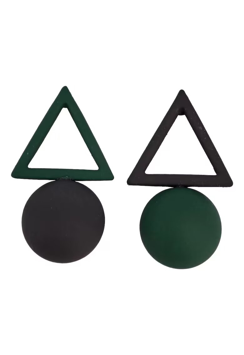 Pursehuit Cercei verzi - cu forma geometrice - Almina C8