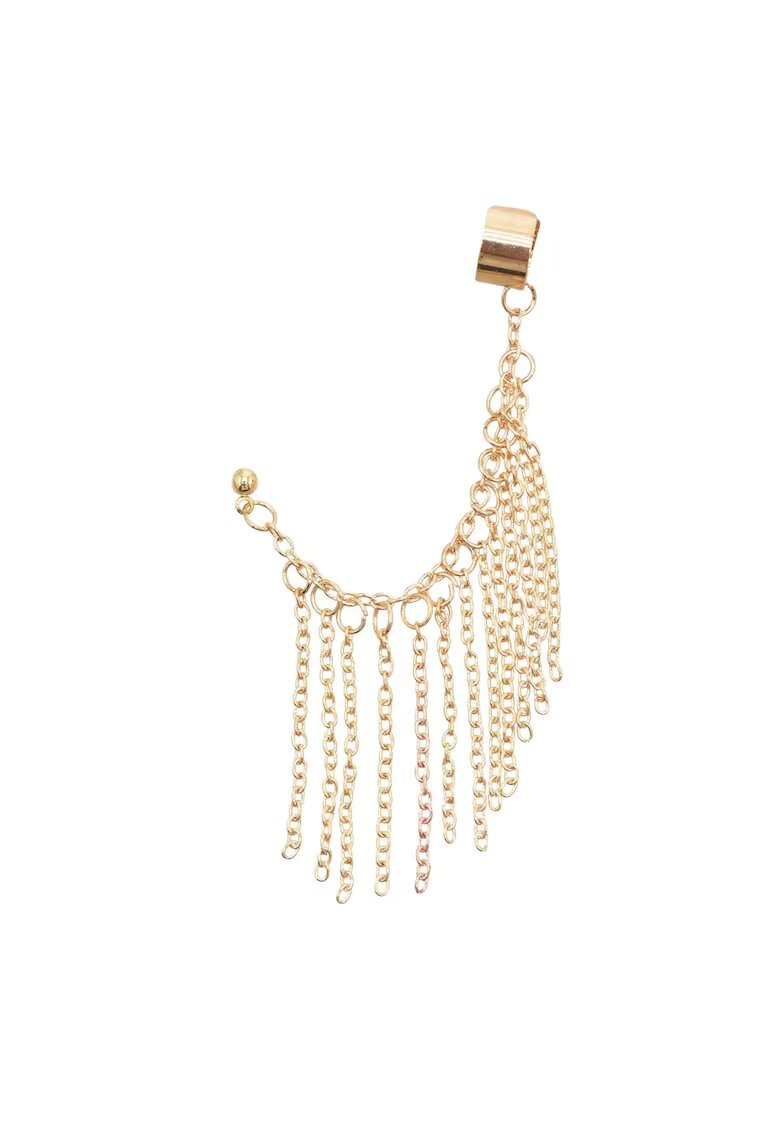 Pursehuit Cercel auriu - ear cuff - cu franjuri - Saphira C20 -