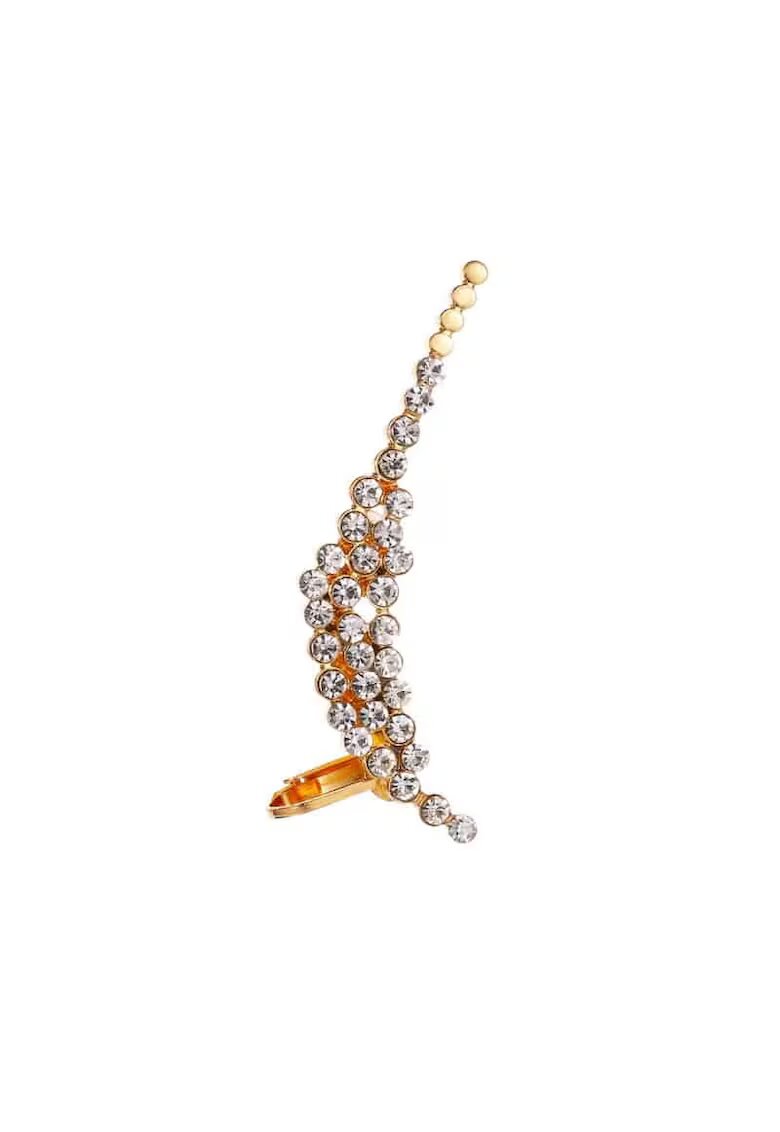 Pursehuit Cercel ear cuff - auriu - cu pietre - Margaux -