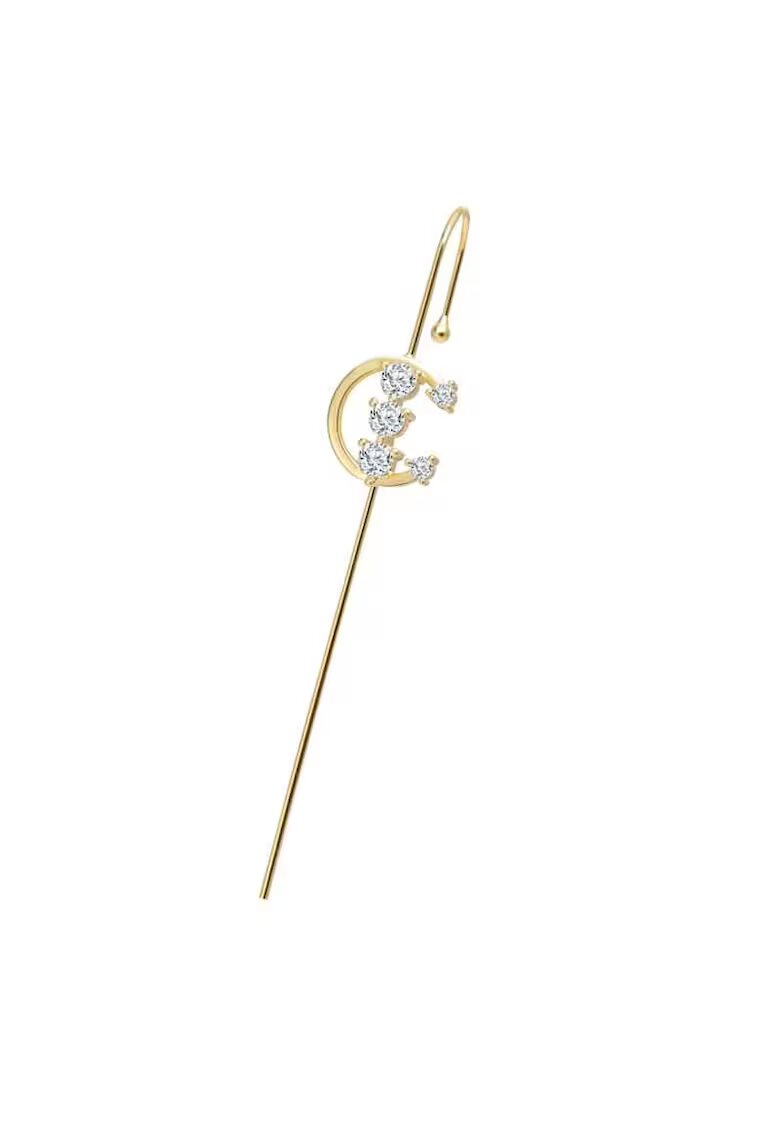 Pursehuit Cercel ear cuff - auriu - cu pietre - Monnet C20 -