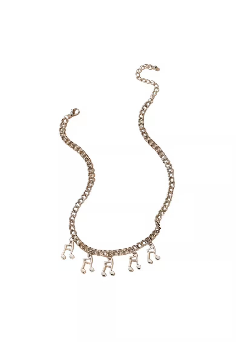 Pursehuit Colier argintiu - cu note muzicale - Teodora C28 -
