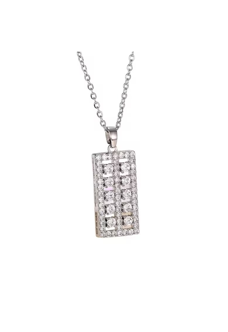 Pursehuit Colier argintiu - cu pietre din zirconiu - Layla C27 -