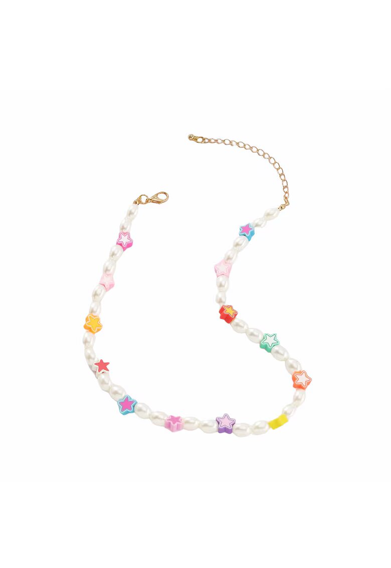 Pursehuit Colier auriu - cu perle si stelute - Judita C15 -