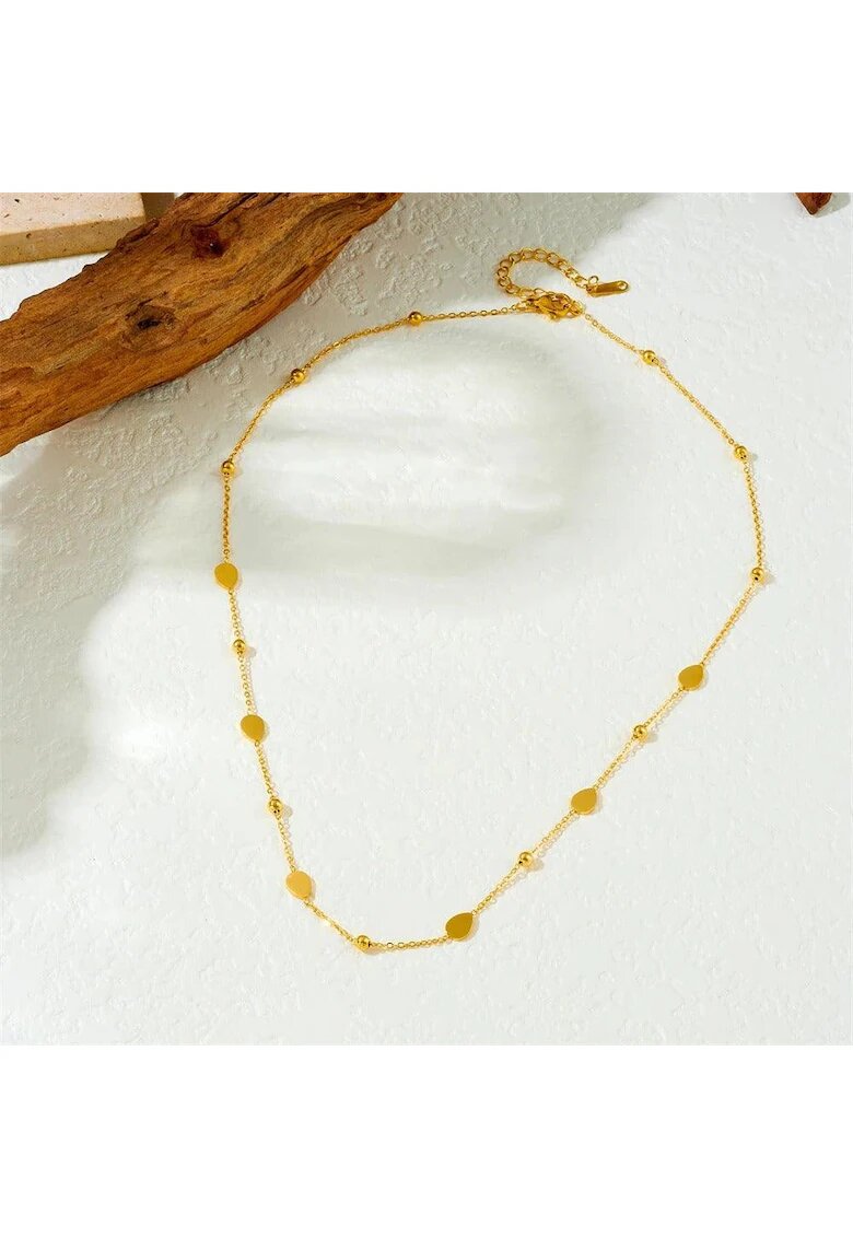 Pursehuit Colier auriu - din otel inoxidabil - suflat cu aur 18k - delicat - Elisabeta C2