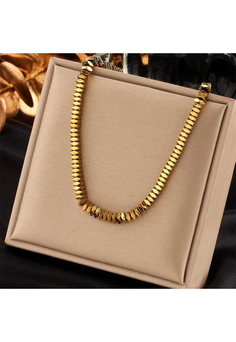 Pursehuit Colier auriu - din otel inoxidabil - suflat cu aur 18k - Dianne C12