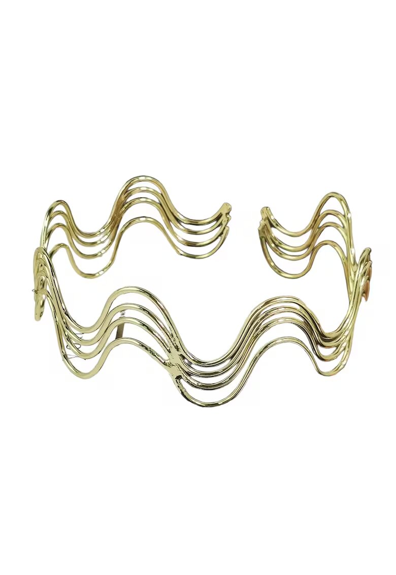 Pursehuit Colier choker - auriu - ondulat - Maurits C6