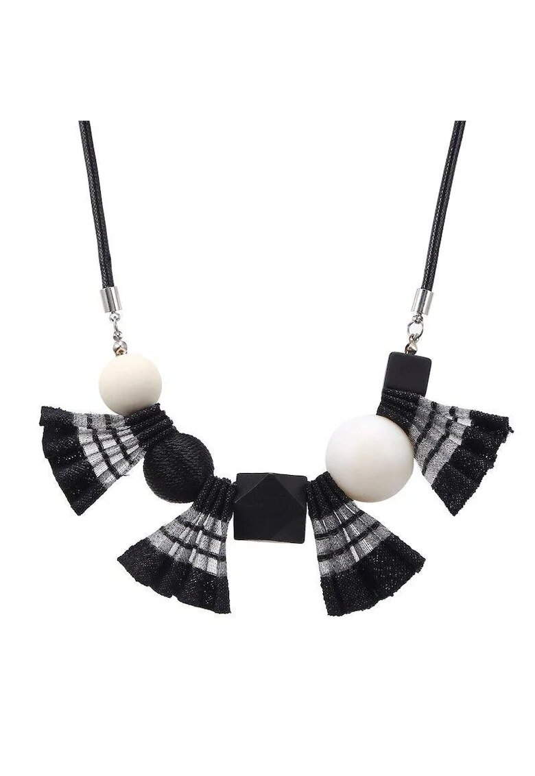 Pursehuit Colier negru - cu fundite si bile - Miki C16 -